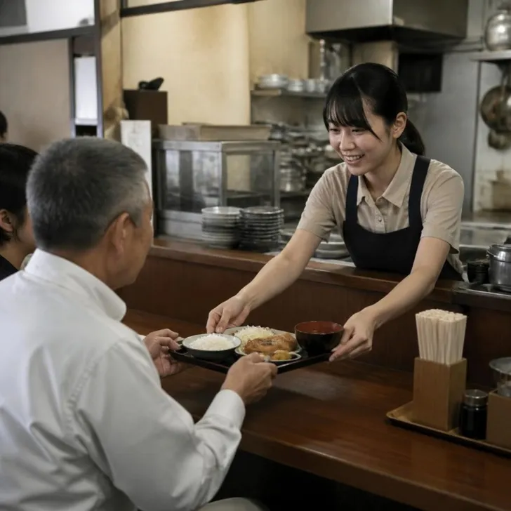 店舗のバックヤードで、店長がスマートフォンで求人の応募を確認する場面(イメージ)